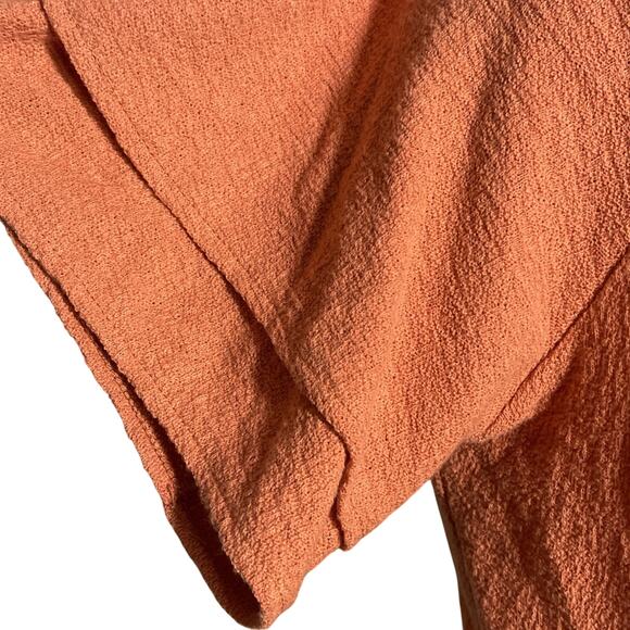 Texture & Thread Madewell Women's M Burnt Orange Tiered sleeve Peasant Top - Picture 4 of 5